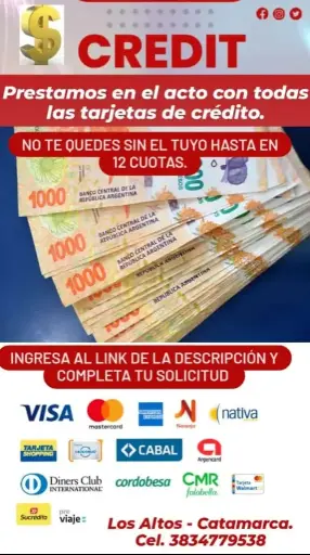 CREDIT - Préstamos en el acto con todas las tarjetas de crédito